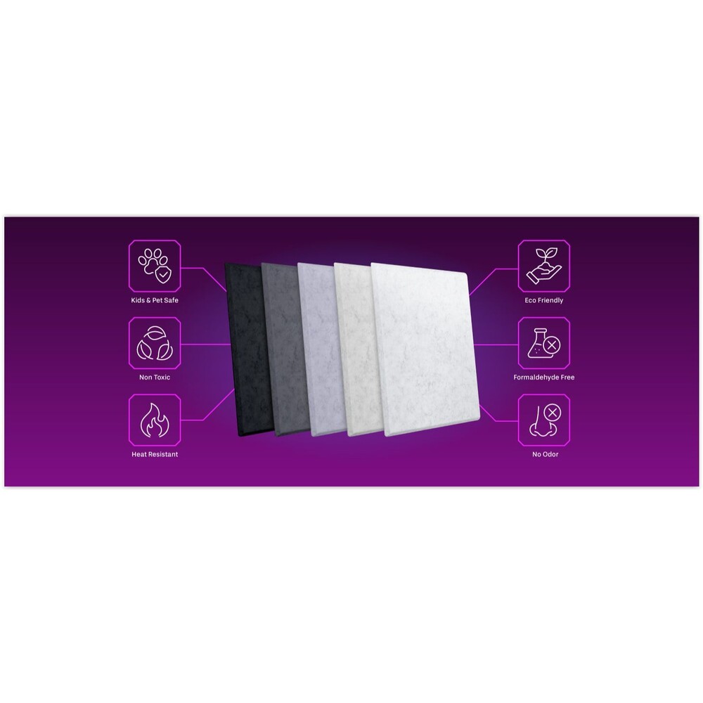 18 Pack Acoustic Panels-10"X 6"X 0.4" Self-Adhesive Soundproof Wall Decoration - Picture 6 of 8